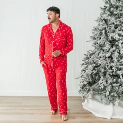 Men's Long Sleeve Pajama Set in Candy Cane