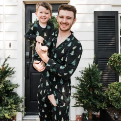 Men's Long Sleeve Pajama Set in Twinkle Tree