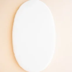 Oval Bassinet Sheet in Cloud