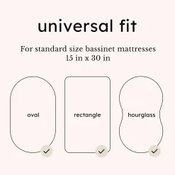 Oval Bassinet Sheet in Cloud