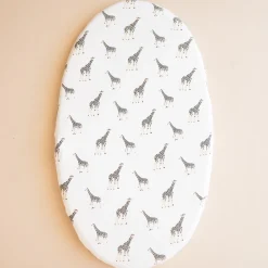 Oval Bassinet Sheet in Giraffe