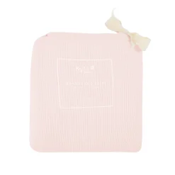 Ribbed Crib Sheet in Blush