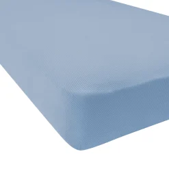 Ribbed Crib Sheet in Slate
