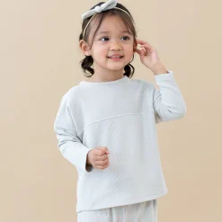 Ribbed Drop Shoulder Top in Oat