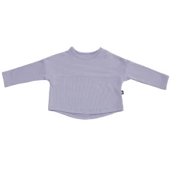 Ribbed Drop Shoulder Top in Taro