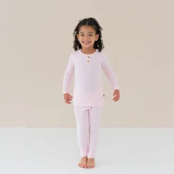 Ribbed Henley Set in Sakura