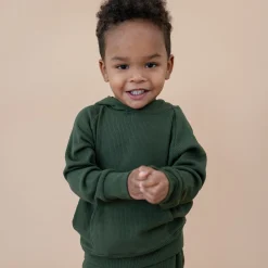Ribbed Hoodie in Fir