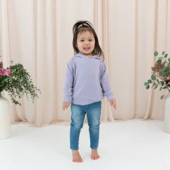 Ribbed Hoodie in Taro