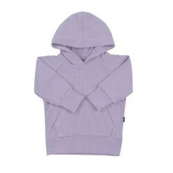 Ribbed Hoodie in Taro