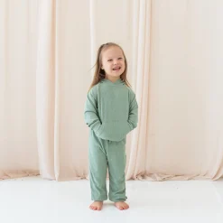 Ribbed Hoodie in Thyme