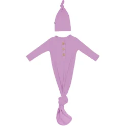 Ribbed Knotted Gown with Hat Set in Poi