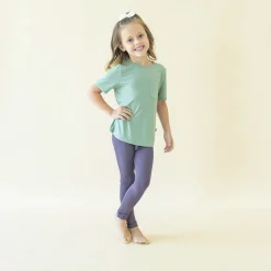 Ribbed Leggings in Currant