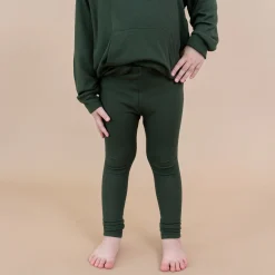Ribbed Leggings in Fir