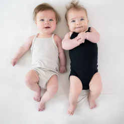 Ribbed Spaghetti Strap Bodysuit in Oat