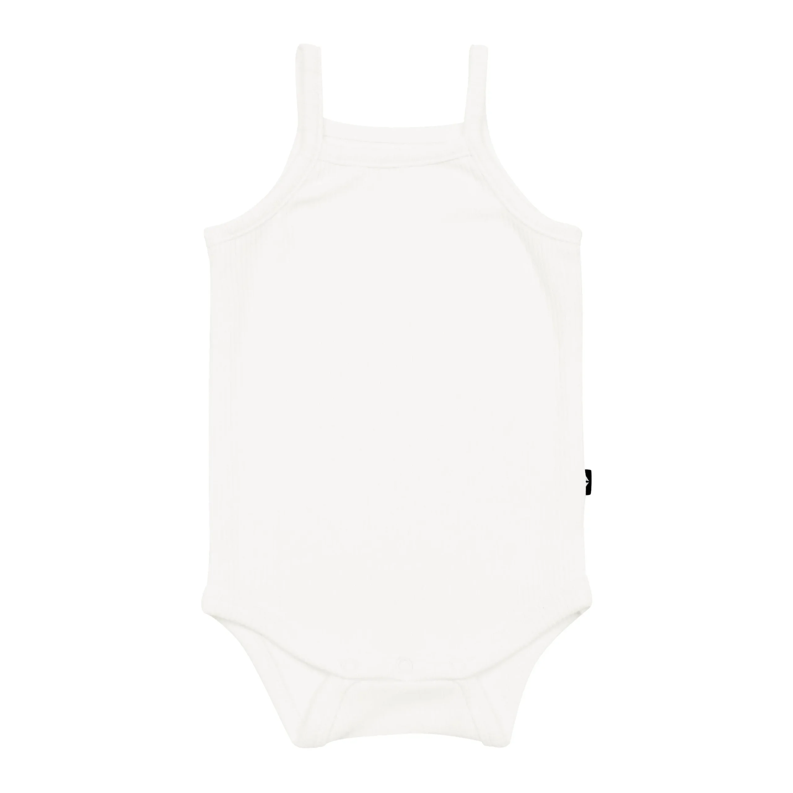 Ribbed Spaghetti Strap Bodysuit in Cloud