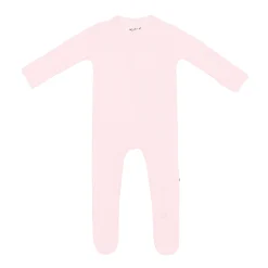 Ribbed Zipper Footie in Sakura