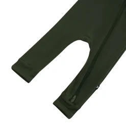 Ribbed Zipper Romper in Fir