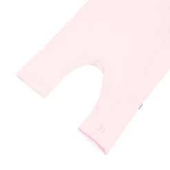 Ribbed Zippered Sleeveless Romper in Sakura
