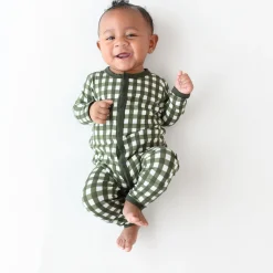 Romper in Gingham Fir