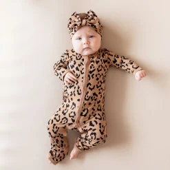 Romper in Latte Leopard