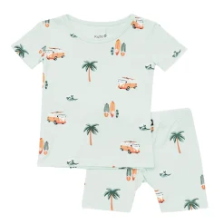 Short Sleeve Pajamas in Dew Surf
