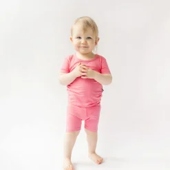 Short Sleeve Pajamas in Guava