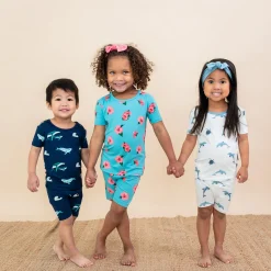 Short Sleeve Pajamas in Hibiscus