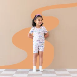 Short Sleeve Pajamas in Sparkles and Speed
