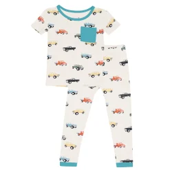 Short Sleeve with Pants Pajamas in Vintage Truck