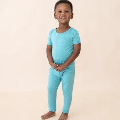 Short Sleeve with Pants Pajamas in Makai