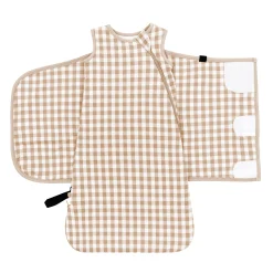 Sleep Bag Swaddler in Gingham Bisque 1.0
