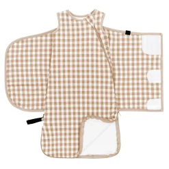 Sleep Bag Swaddler in Gingham Bisque 1.0