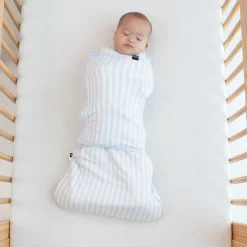 Sleep Bag Swaddler in Small Mist Stripe 1.0