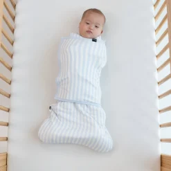 Sleep Bag Swaddler in Small Mist Stripe 1.0