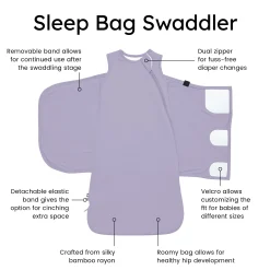 Sleep Bag Swaddler in Taro 1.0