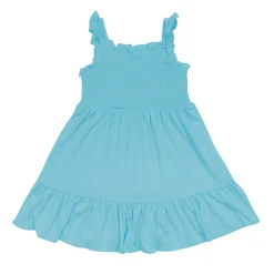 Smocked Dress in Makai
