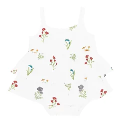 Spaghetti Strap Ruffle Romper in Wildflower
