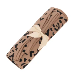 Swaddle Blanket in Latte Leopard