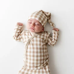 Take Me Home Set with Cap in Gingham Bisque