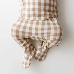 Take Me Home Set with Cap in Gingham Bisque