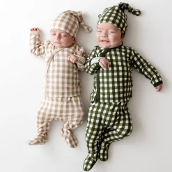 Take Me Home Set with Cap in Gingham Fir