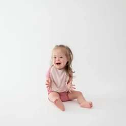 Terry Pocket Bib in Blush