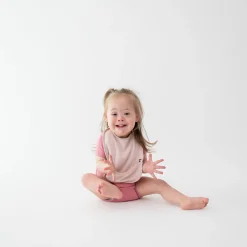 Terry Pocket Bib in Blush