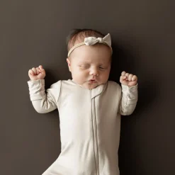 Tiny Nylon Bow in Bisque