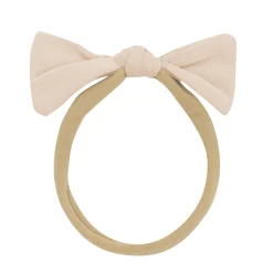 Tiny Nylon Bow in Bisque