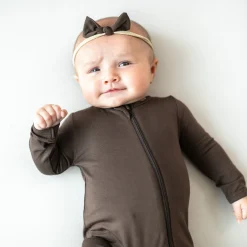 Tiny Nylon Bow in Espresso