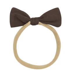 Tiny Nylon Bow in Espresso