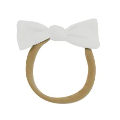 Tiny Nylon Bow in Oat