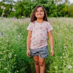 Toddler Basic Tee in Sakura Peony