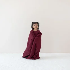 Toddler Blanket in Burgundy 2.5